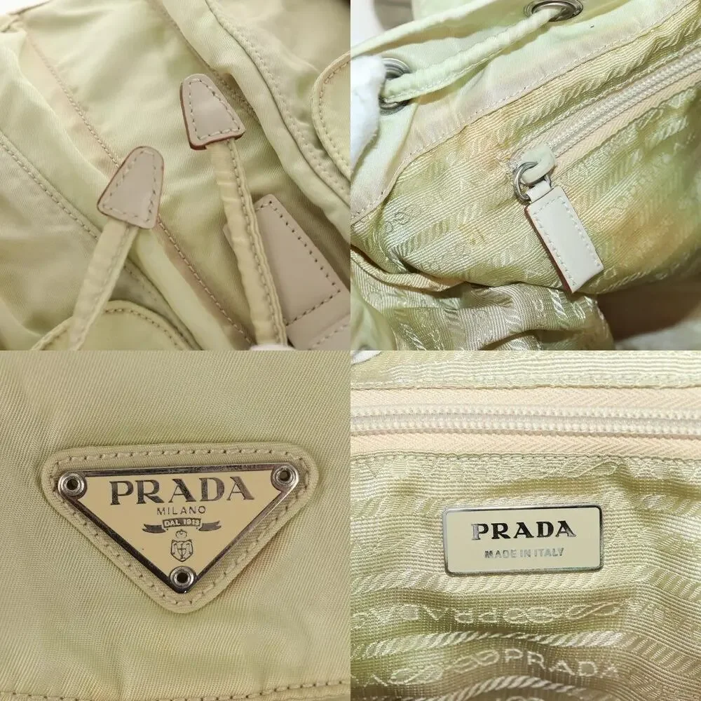 Prada Nylon Backpack Beige